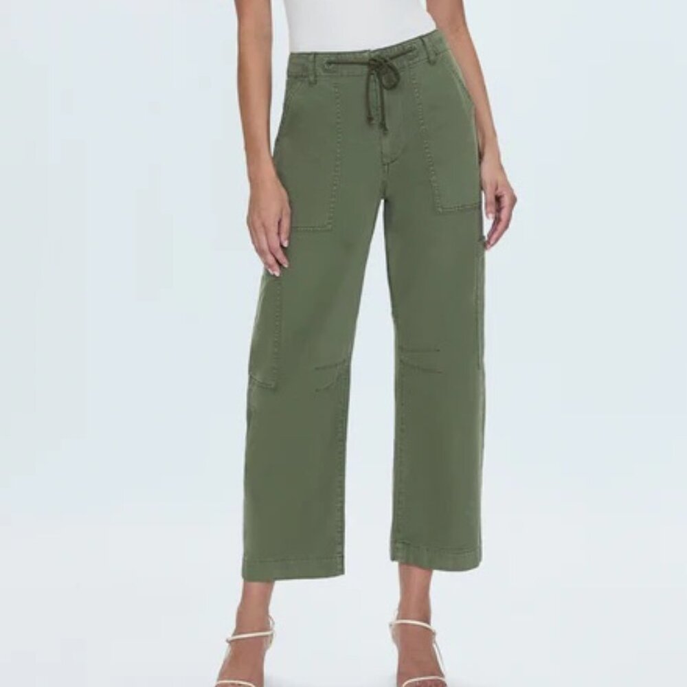 NEW Pistola Sabrina Curved Utility Pants - Meadow Green